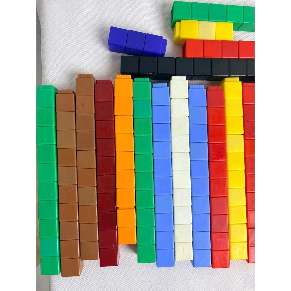 Math Link Cubes 280 Piece Set Multicolored Interlocking‎ Counting Blocks Toy